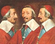 Philippe de Champaigne Triple Portrait of Richelieu oil on canvas
